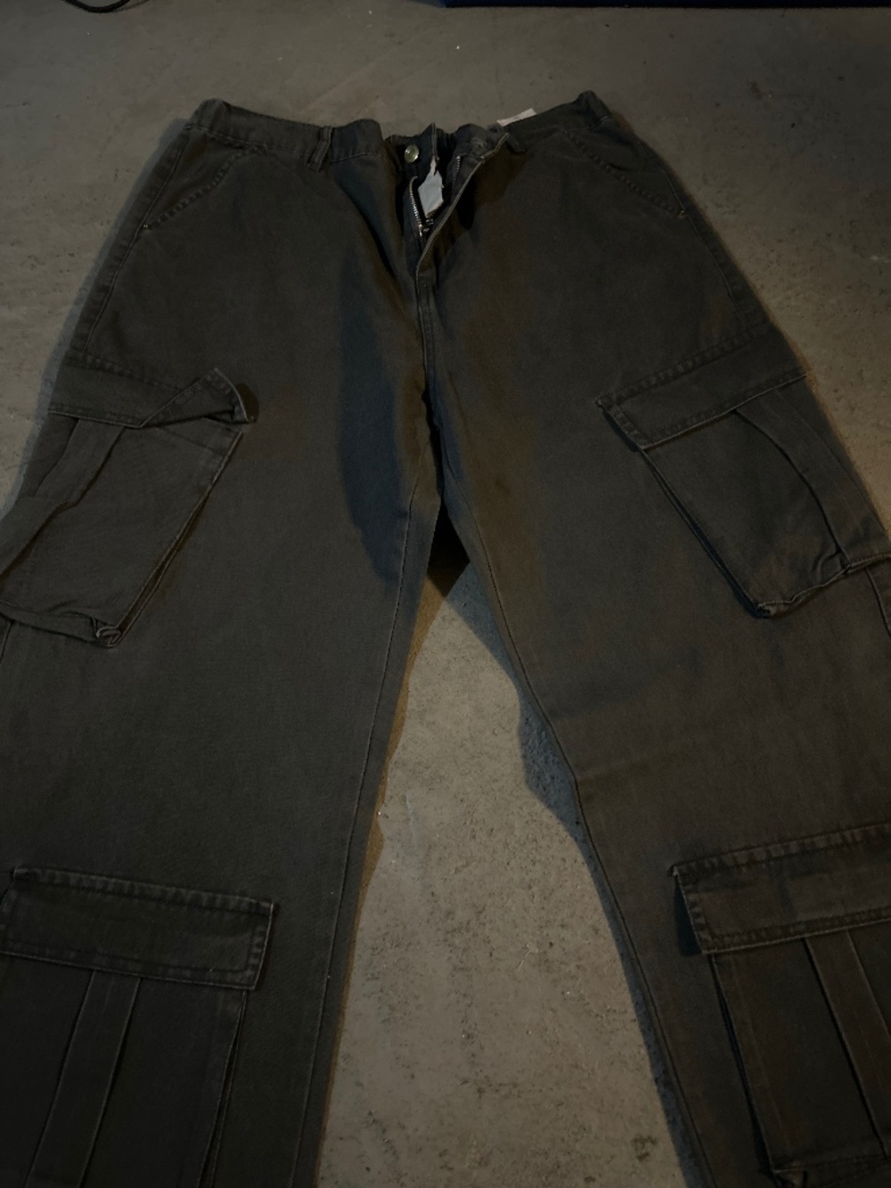 Rare Green Cargo Pants Wide -leg